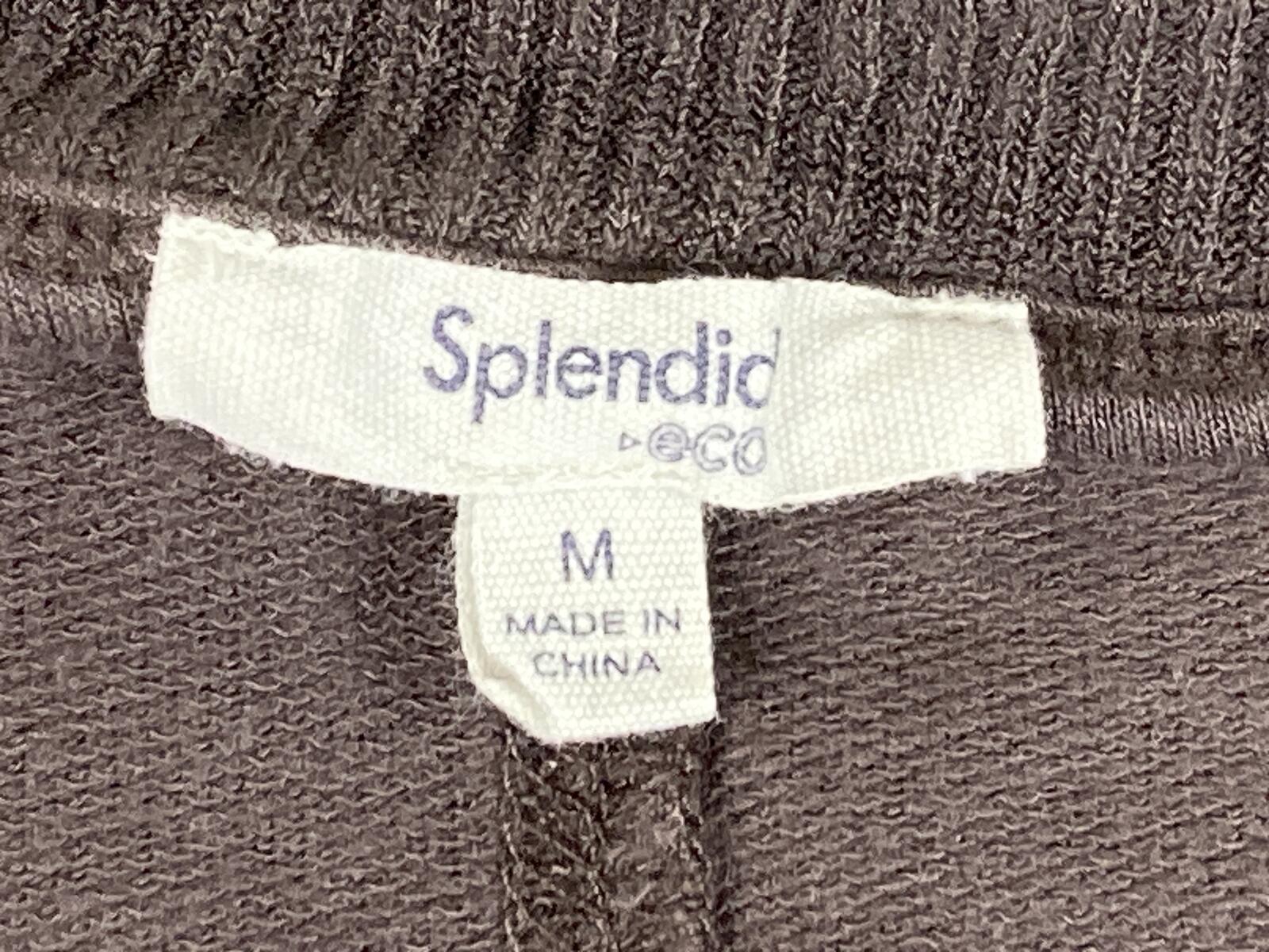 Splendid Eco Supersoft Pullover Sweatshirt Womens Brown Crew Neck Sz Medium