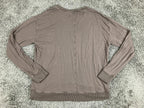Splendid Eco Supersoft Pullover Sweatshirt Womens Brown Crew Neck Sz Medium