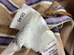 Topman Men’s Short Sleeve Button Up Shirt Sz Large Brown Purple Stripe