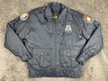 Vintage LawPro Navy Quartermaster Jacket Large NASA Apollo Patches