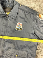 Vintage LawPro Navy Quartermaster Jacket Large NASA Apollo Patches