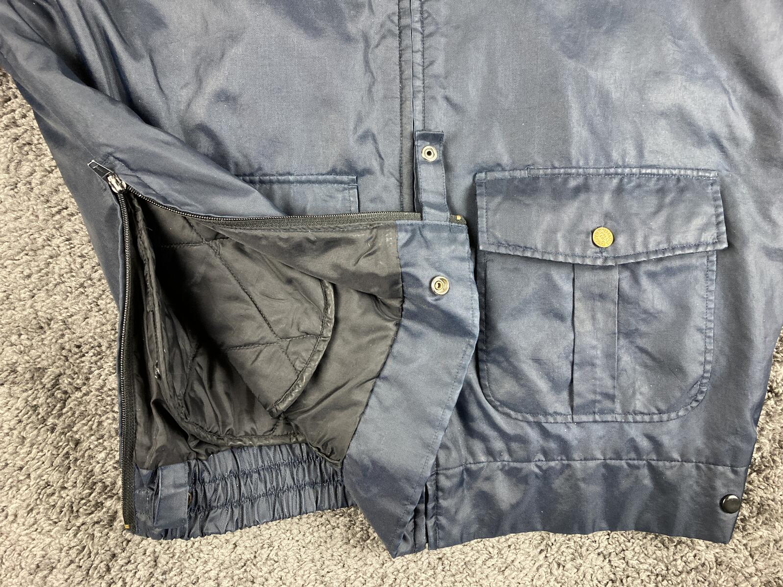 Vintage LawPro Navy Quartermaster Jacket Large NASA Apollo Patches