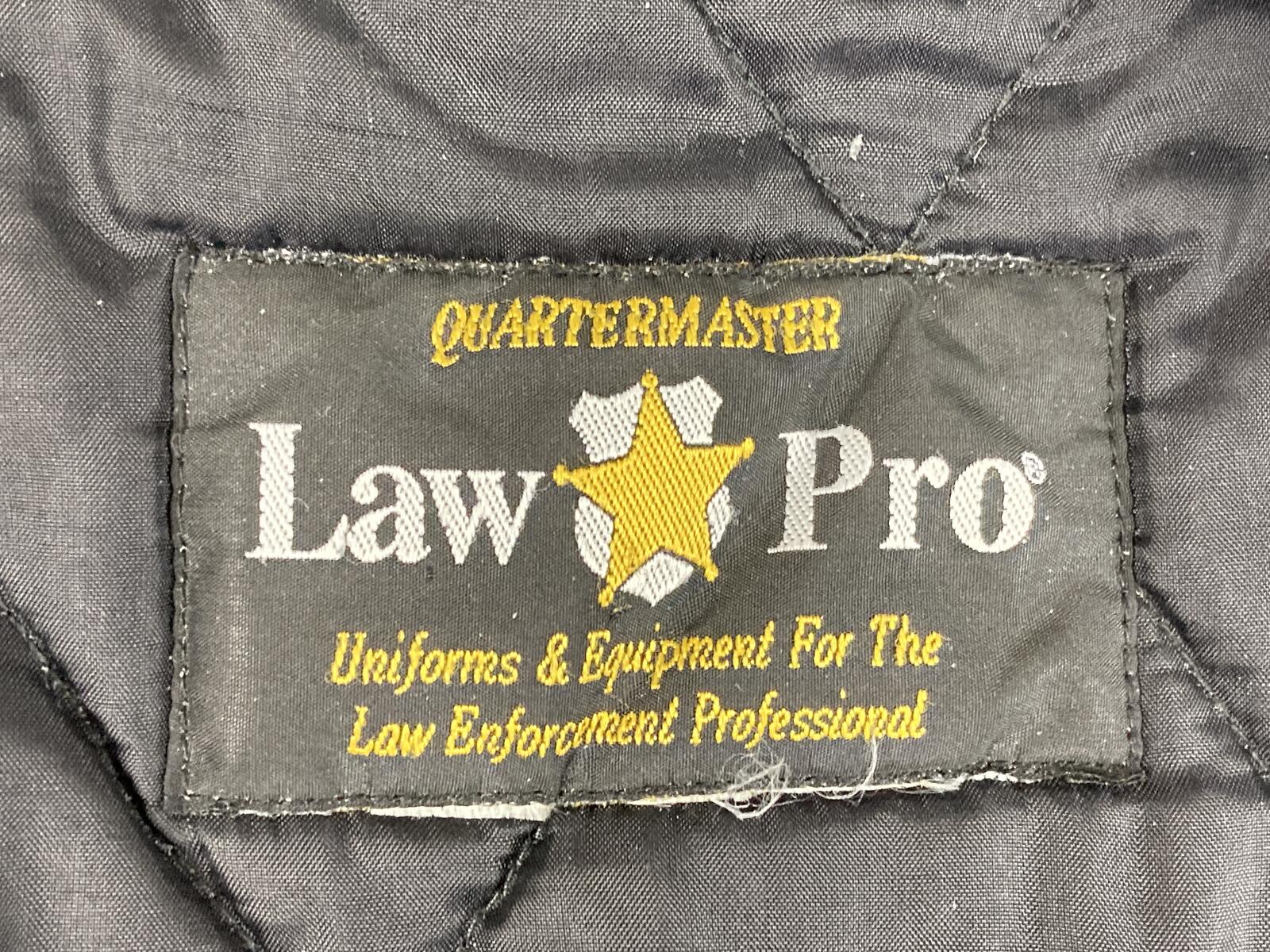 Vintage LawPro Navy Quartermaster Jacket Large NASA Apollo Patches