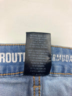 Route 66 Women’s Bermuda Jean Shorts Size 12 Light Wash Stretch Denim Mid Rise