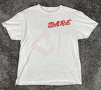 D.A.R.E. Keeping Kids Off Drugs Daren the Lion Graphic T-Shirt White Sz  L