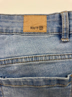 Route 66 Women’s Bermuda Jean Shorts Size 12 Light Wash Stretch Denim Mid Rise