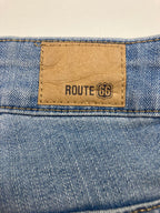 Route 66 Women’s Bermuda Jean Shorts Size 12 Light Wash Stretch Denim Mid Rise