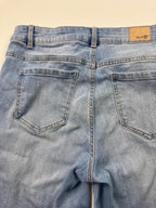 Route 66 Women’s Bermuda Jean Shorts Size 12 Light Wash Stretch Denim Mid Rise