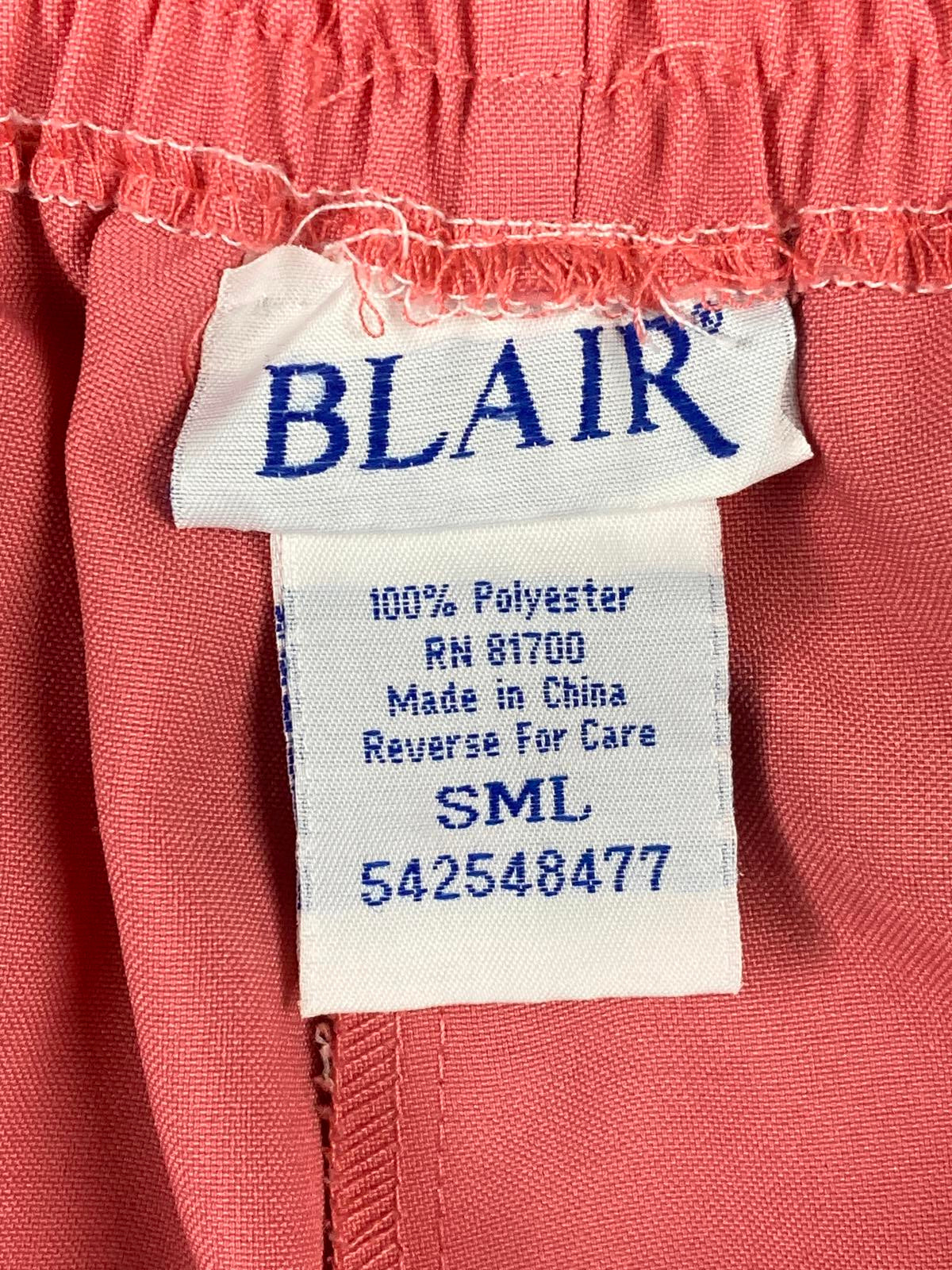 Vintage Blair Shorts Women’s Coral Pink Elastic Waist Pockets Lightweight Size S