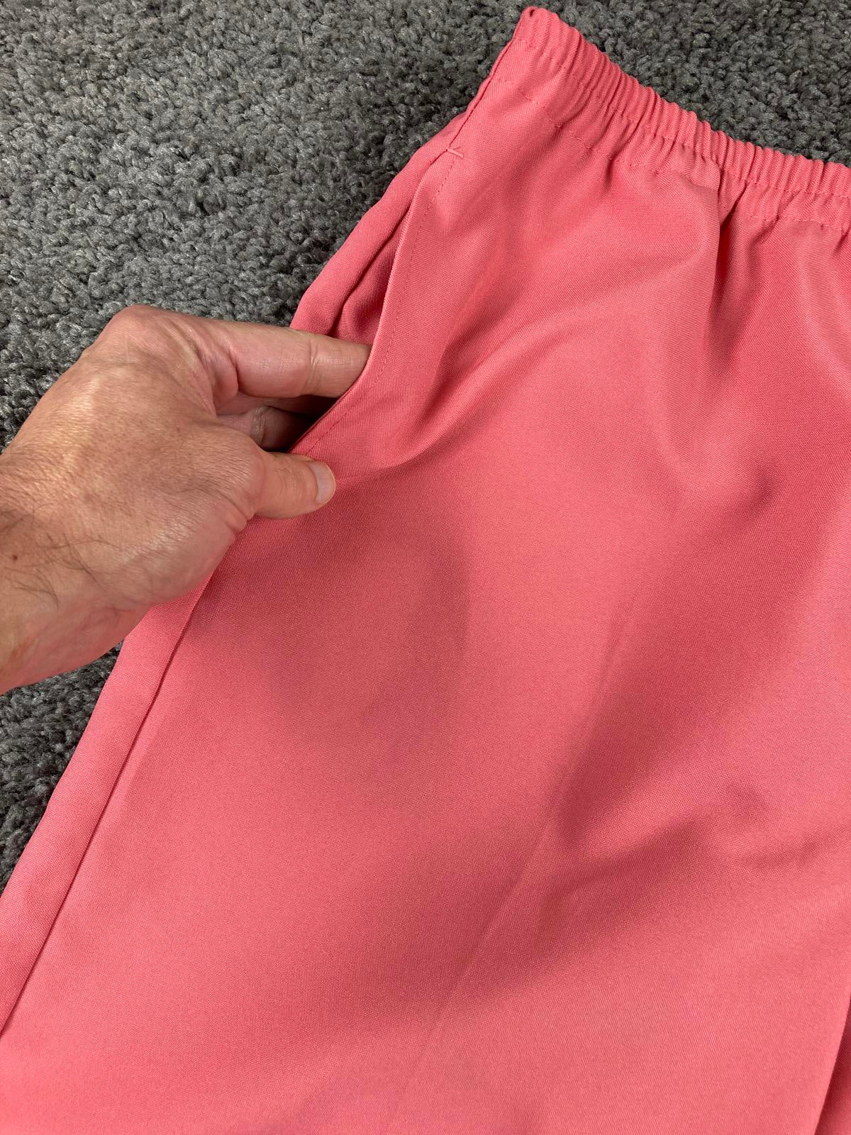 Vintage Blair Shorts Women’s Coral Pink Elastic Waist Pockets Lightweight Size S