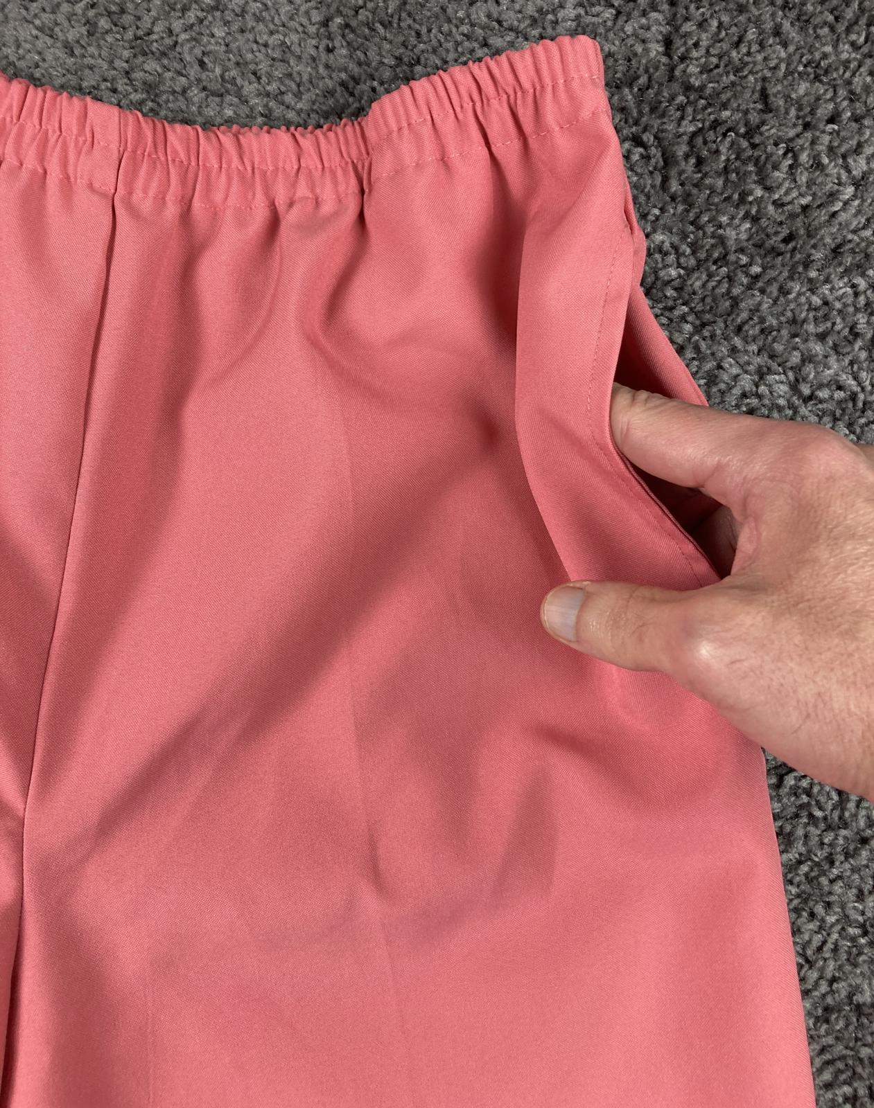 Vintage Blair Shorts Women’s Coral Pink Elastic Waist Pockets Lightweight Size S