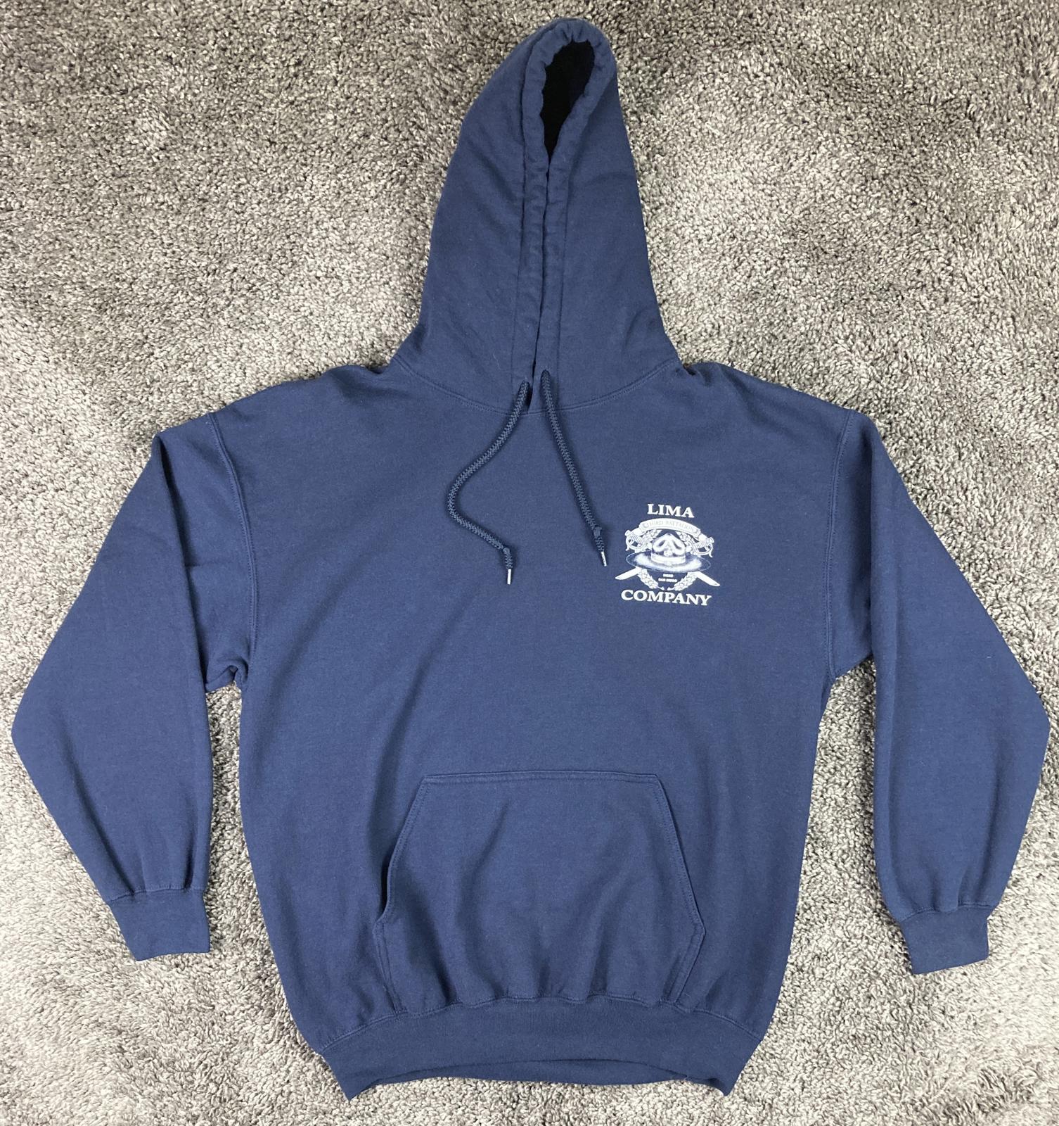 Lima Company 3rd Battalion MCRD San Diego Hoodie Navy Men's Size Large