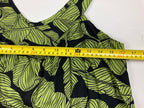 Hula Bay Green Leaf Print Sleeveless Rayon Tunic Women’s Size S-6