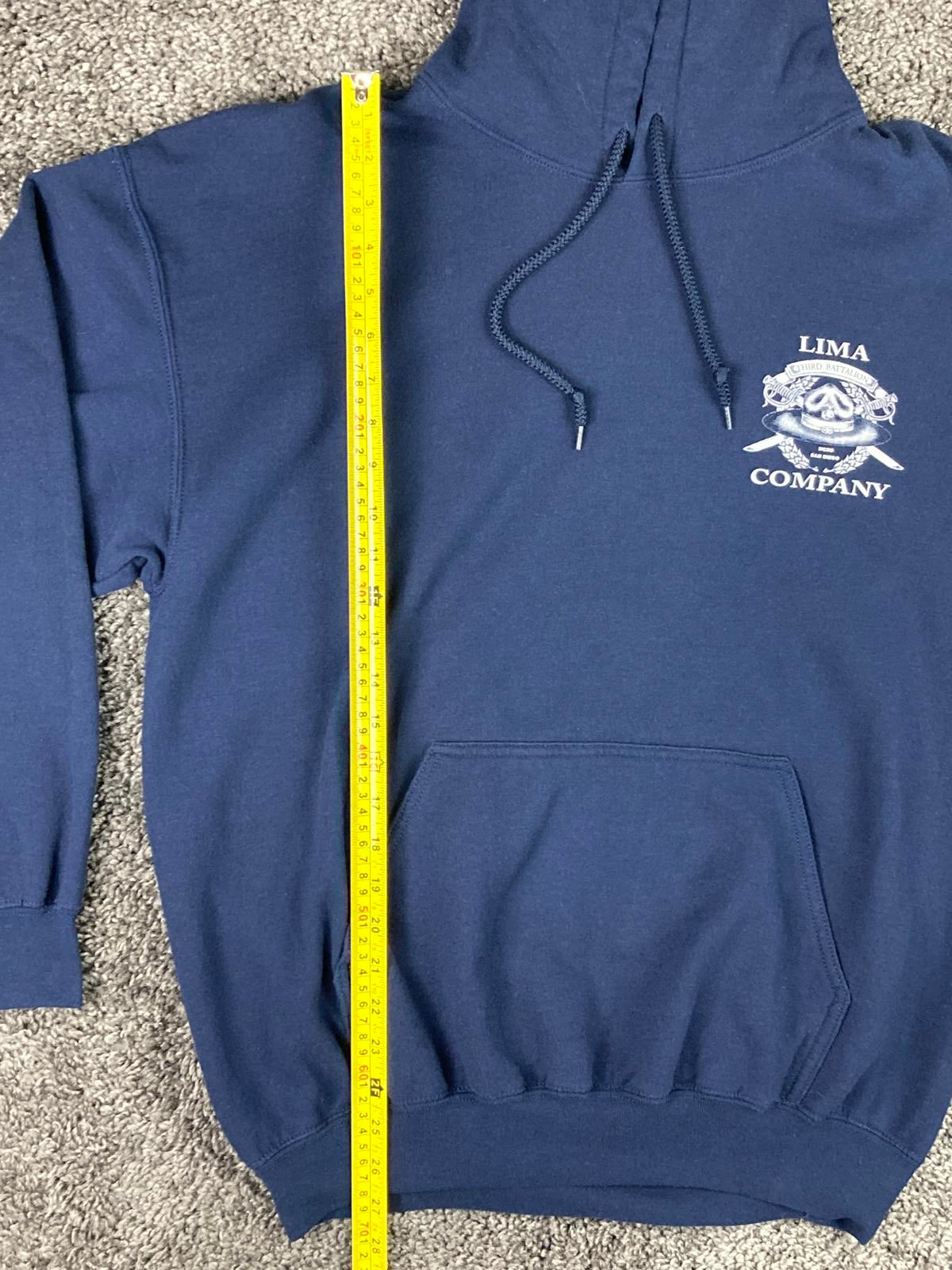 Lima Company 3rd Battalion MCRD San Diego Hoodie Navy Men's Size Large