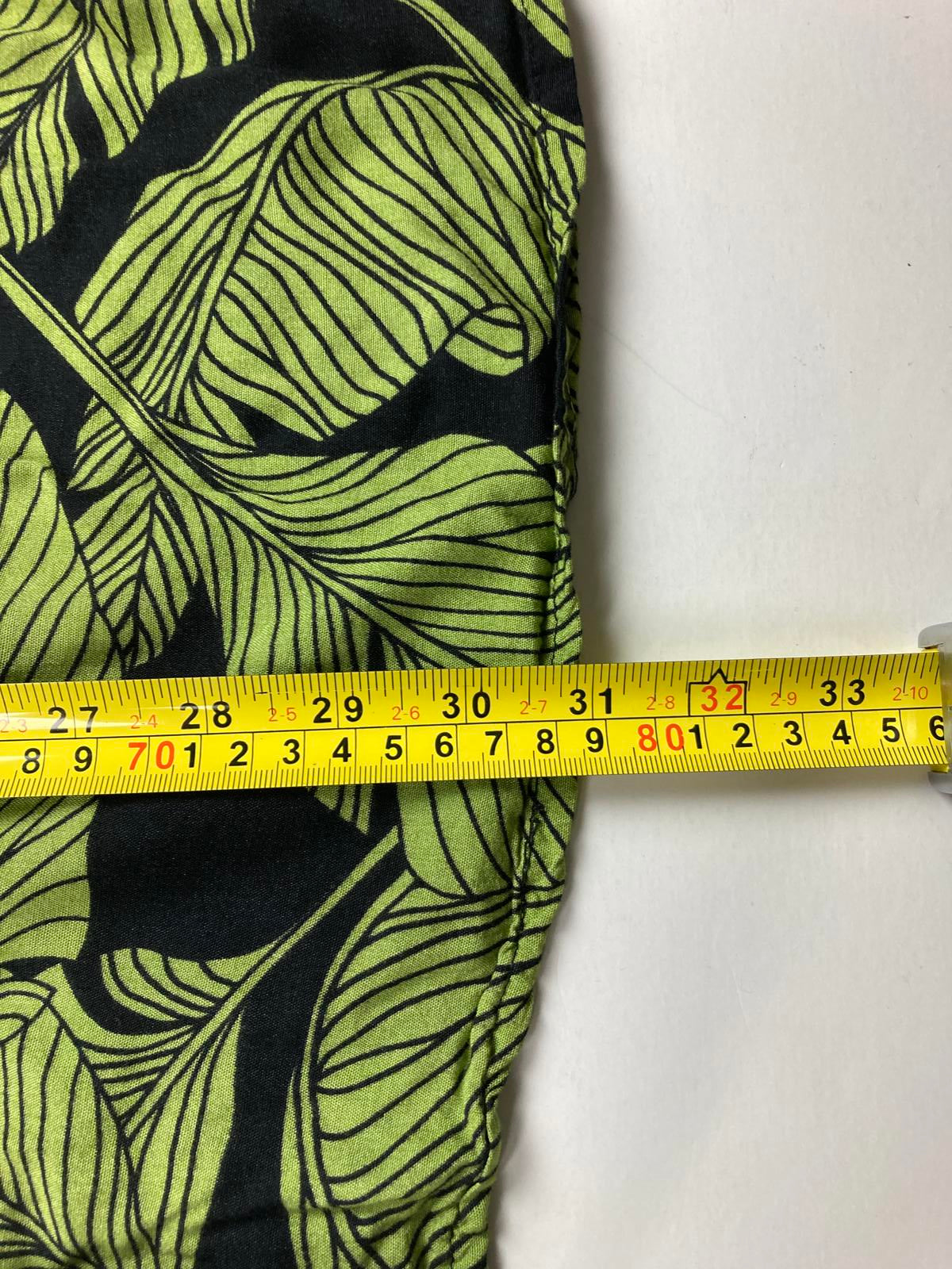 Hula Bay Green Leaf Print Sleeveless Rayon Tunic Women’s Size S-6
