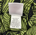 Hula Bay Green Leaf Print Sleeveless Rayon Tunic Women’s Size S-6