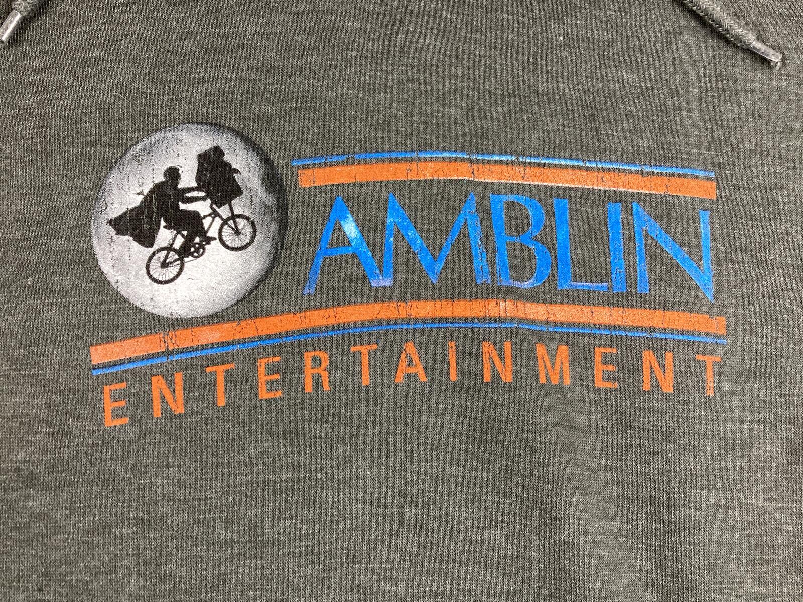Amblin Entertainment Hoodie Men's Gray E.T. Bike Pullover Sweatshirt Sz L
