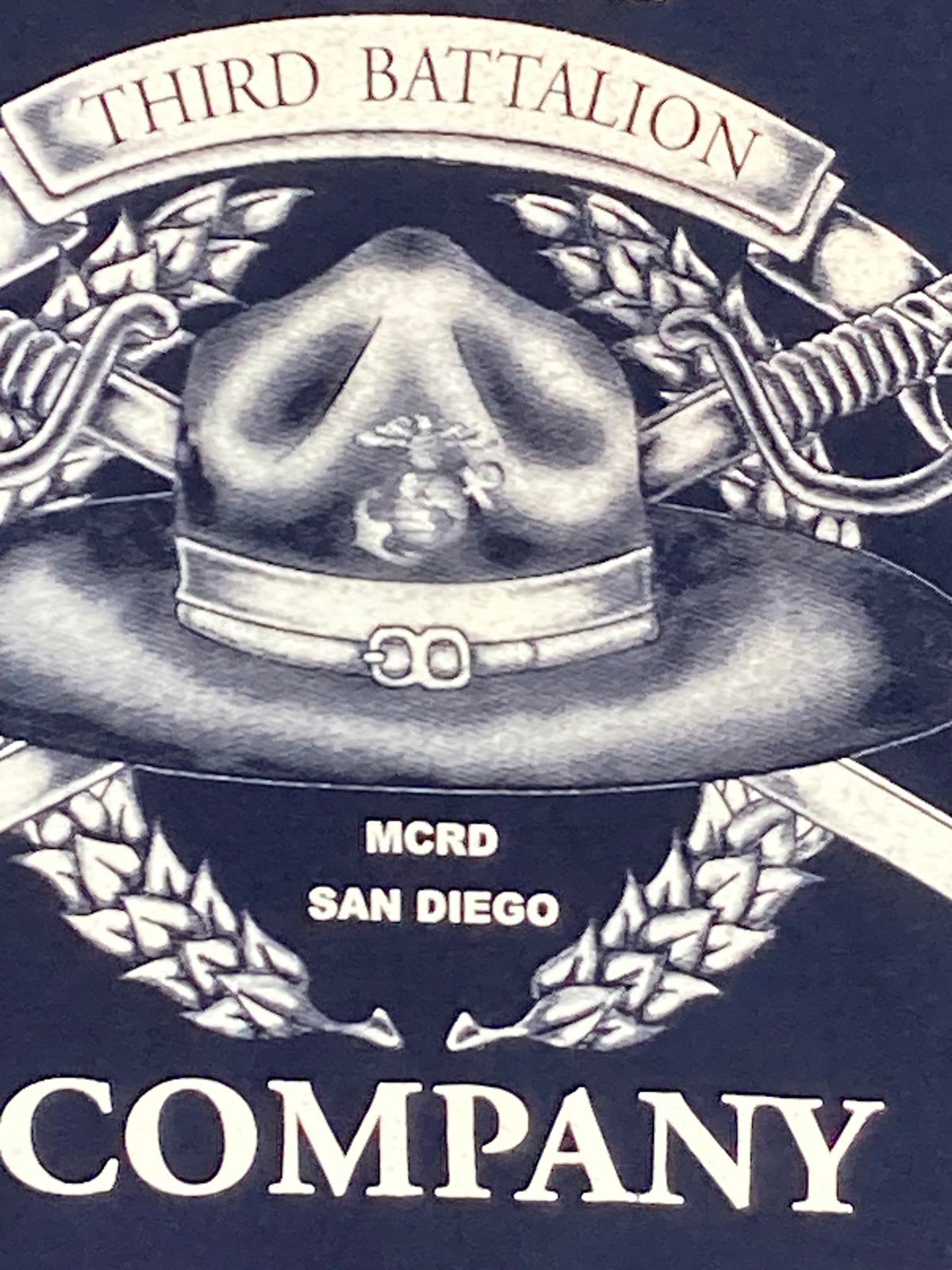 Lima Company 3rd Battalion MCRD San Diego Hoodie Navy Men's Size Large