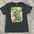 Marvel Spider-Man vs Venom Graphic T Shirt Mens Black Cotton Comic Tee Sz  L