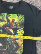 Marvel Spider-Man vs Venom Graphic T Shirt Mens Black Cotton Comic Tee Sz  L