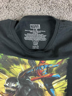 Marvel Spider-Man vs Venom Graphic T Shirt Mens Black Cotton Comic Tee Sz  L