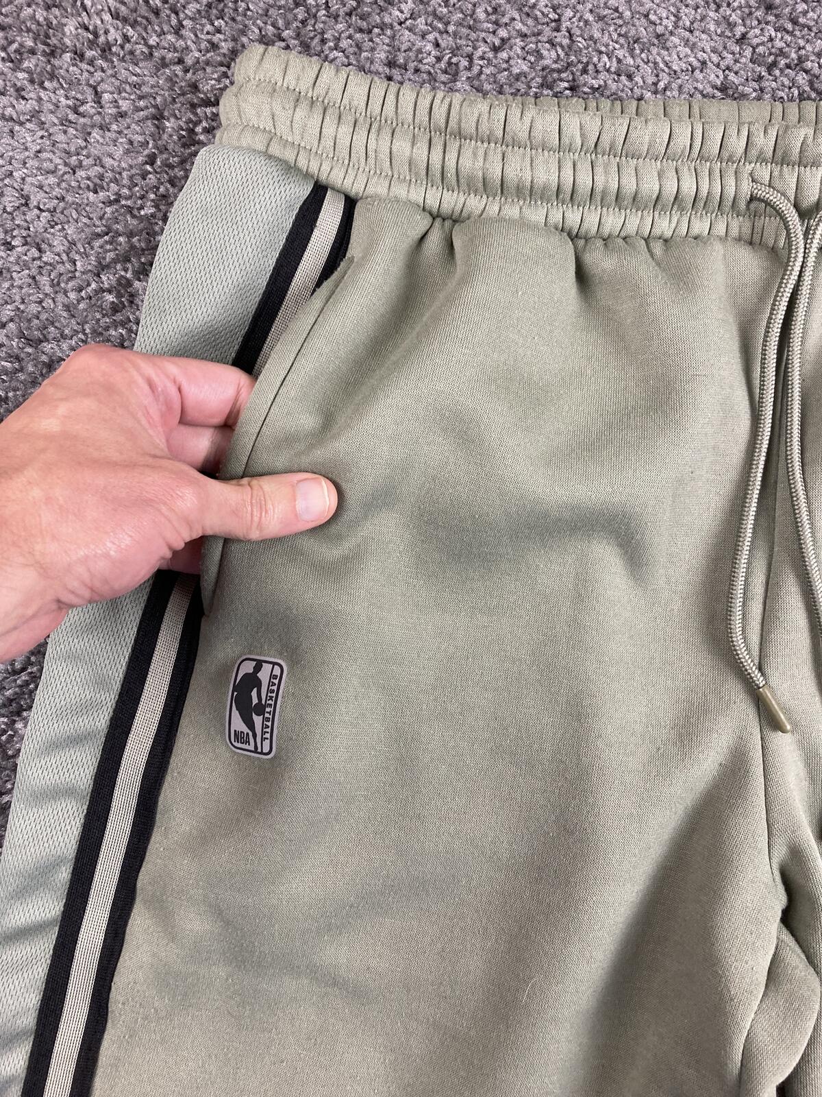 NBA Sage Green Basketball Track Sweatpants Size L