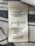 Maeve by Anthropologie Linen Cotton Blend Black & White Striped Shorts Size L