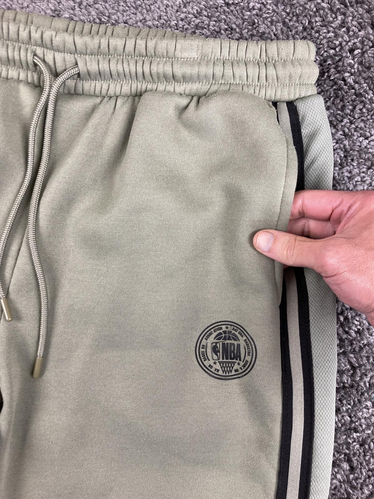 NBA Sage Green Basketball Track Sweatpants Size L