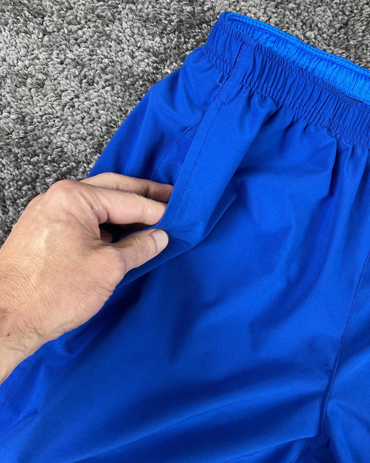 REI Co-op Mens Blue Lined Stretch Running Shorts Pockets Size L