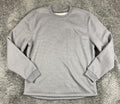 BC Clothing Co Heritage Mens Gray Waffle Knit Sherpa Lined Crewneck Sweater XL