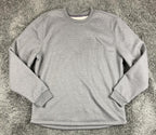 BC Clothing Co Heritage Mens Gray Waffle Knit Sherpa Lined Crewneck Sweater XL