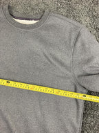 BC Clothing Co Heritage Mens Gray Waffle Knit Sherpa Lined Crewneck Sweater XL