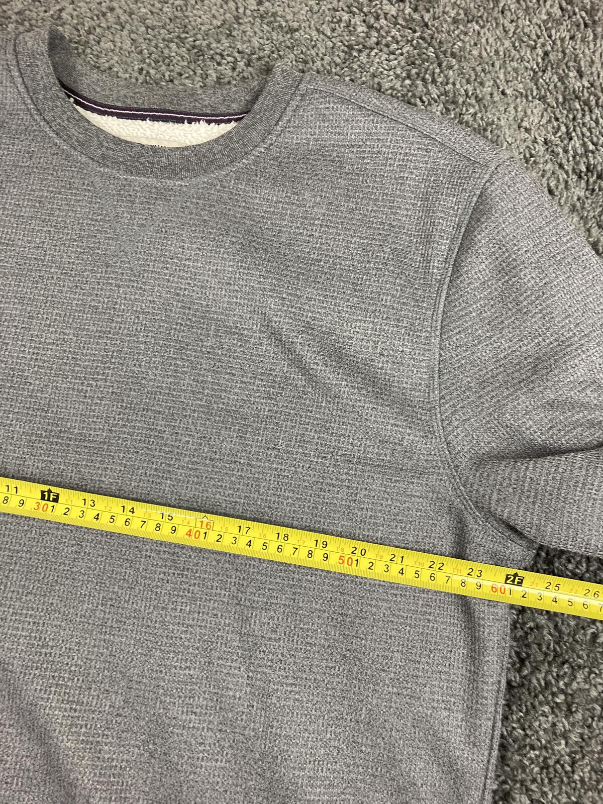 BC Clothing Co Heritage Mens Gray Waffle Knit Sherpa Lined Crewneck Sweater XL