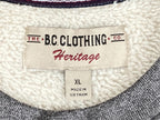 BC Clothing Co Heritage Mens Gray Waffle Knit Sherpa Lined Crewneck Sweater XL