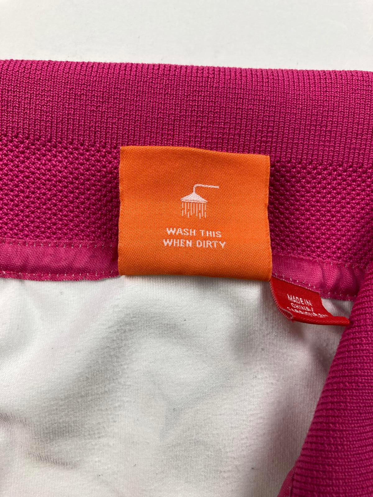 Puma Women’s Golf Polo Shirt White Pink Collar US Sz XXL