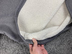 BC Clothing Co Heritage Mens Gray Waffle Knit Sherpa Lined Crewneck Sweater XL