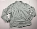ZARA Men’s Shirt Size Large Linen Cotton Button-Down Sage Green Long Sleeve