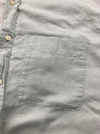 ZARA Men’s Shirt Size Large Linen Cotton Button-Down Sage Green Long Sleeve