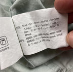 ZARA Men’s Shirt Size Large Linen Cotton Button-Down Sage Green Long Sleeve