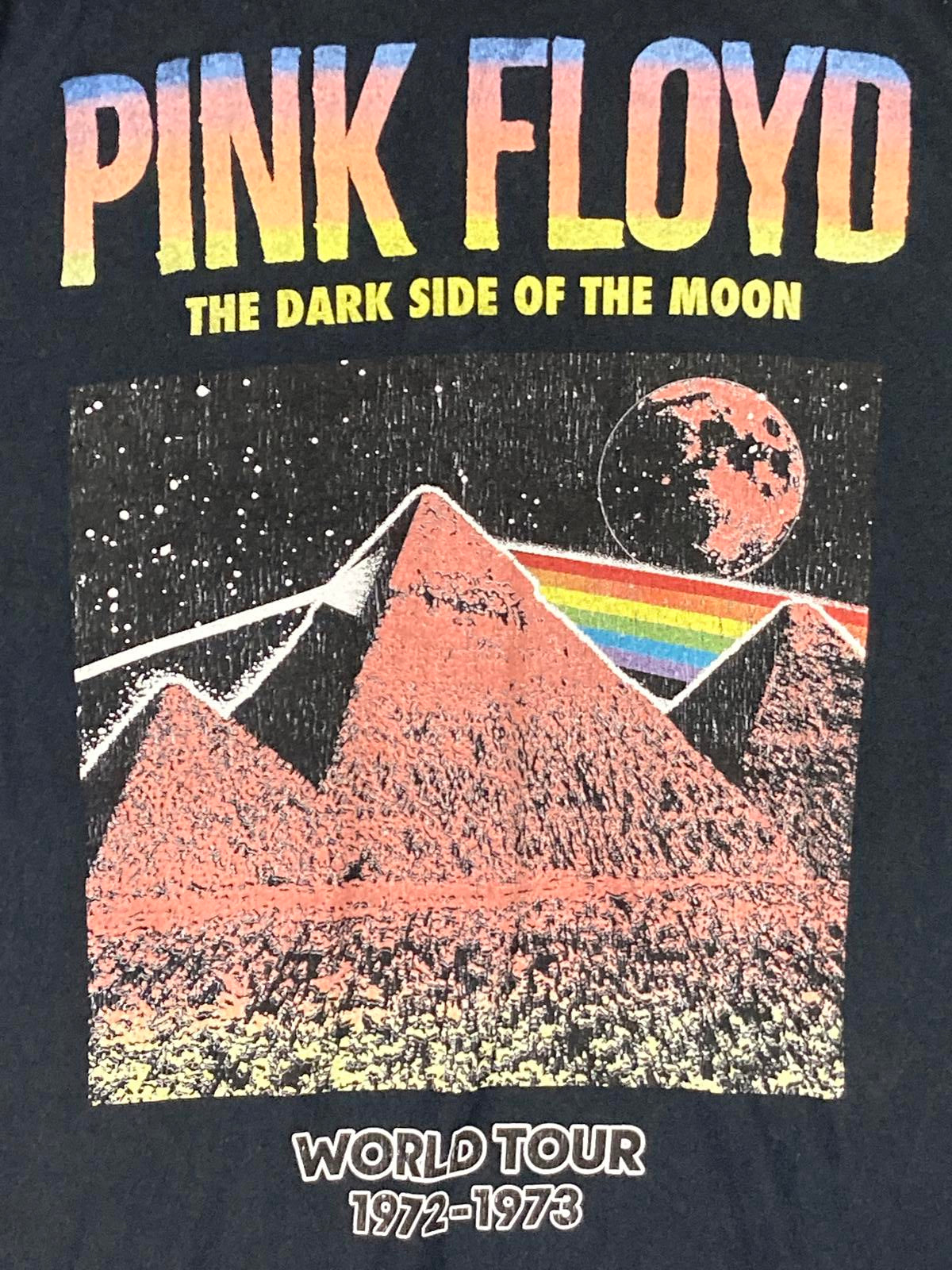Pink Floyd Dark Side Of The Moon Graphic T Shirt Black World Tour Cotton Size S