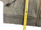 Gerry Mens Full Zip Heathered Knit Jacket Green Yellow Trim Fleece Lined Sz L