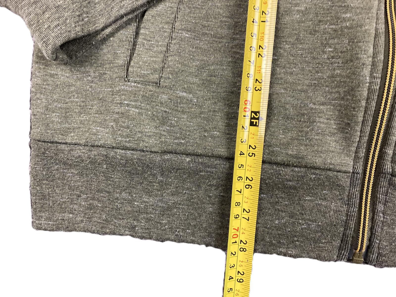 Gerry Mens Full Zip Heathered Knit Jacket Green Yellow Trim Fleece Lined Sz L
