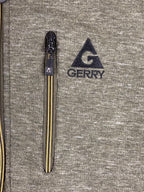 Gerry Mens Full Zip Heathered Knit Jacket Green Yellow Trim Fleece Lined Sz L