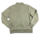 Gerry Mens Full Zip Heathered Knit Jacket Green Yellow Trim Fleece Lined Sz L