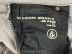Volcom Vorta Slim Straight Jeans Mens  Gray Light Wash Denim Skate Size 31x29