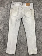 Volcom Vorta Slim Straight Jeans Mens  Gray Light Wash Denim Skate Size 31x29