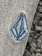 Volcom Vorta Slim Straight Jeans Mens  Gray Light Wash Denim Skate Size 31x29