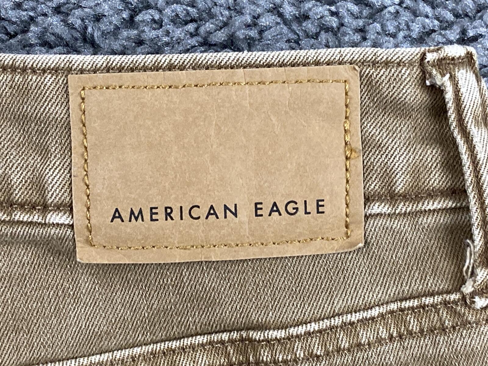 American Eagle AirFlex+ Jeans Men's Khaki Slim Straight Stretch Sz 28x30