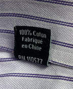 David Donahue Trim Fit Dress Shirt Mens Size 16 34/35 Lavender Pinstripe Cotton