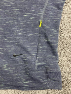 Nike Dri-FIT Womens Crewneck Sweatshirt Pullover Gray Blue Space Dye Pocket  XL